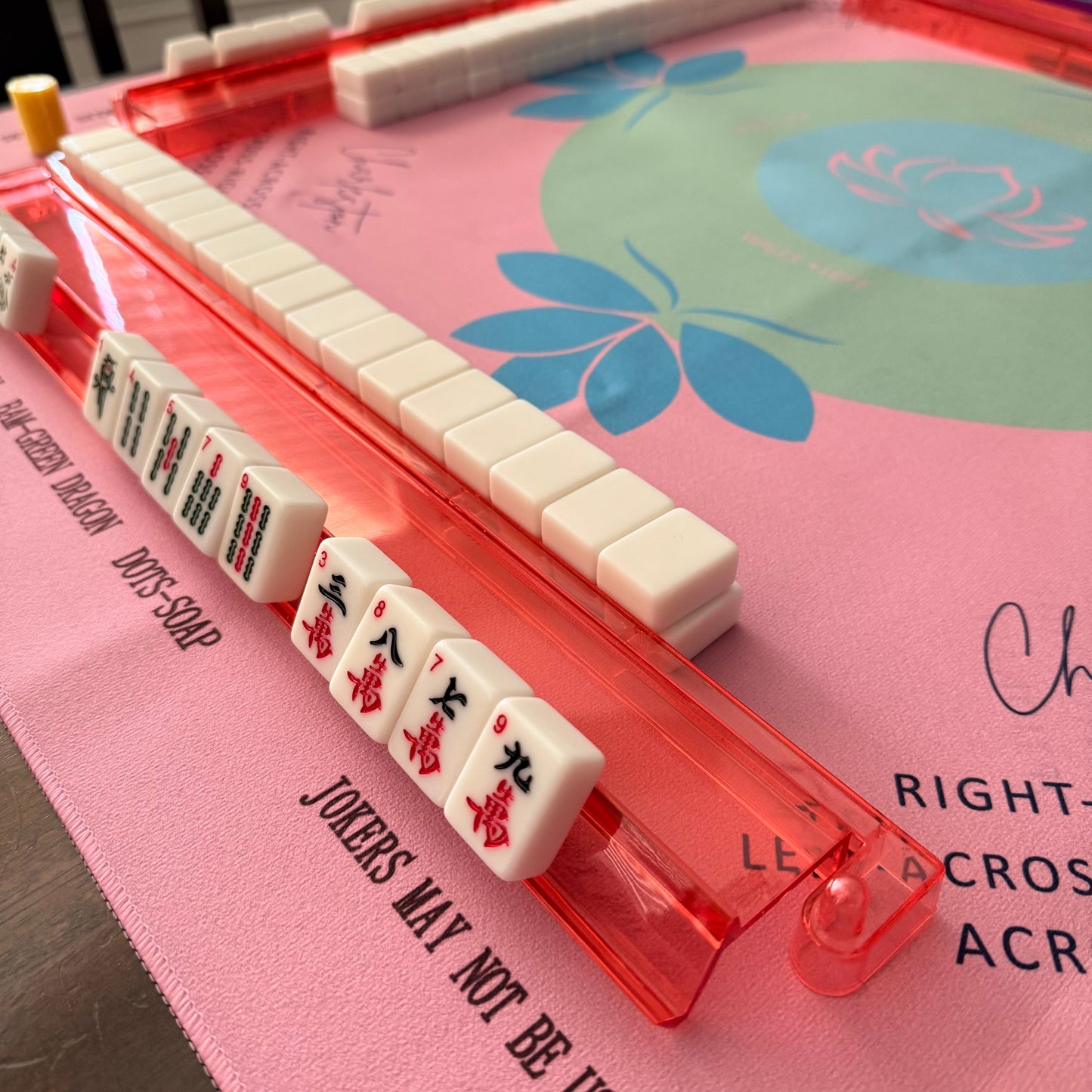 Single (ONE) Red Mahjong Rack and Pusher