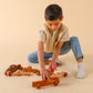 Montessori Educational Blue Wooden Pickup Truck for Toddlers 1–3 | Eco-Friendly Maple Wood Toy | Made in the USA 🇺🇸
