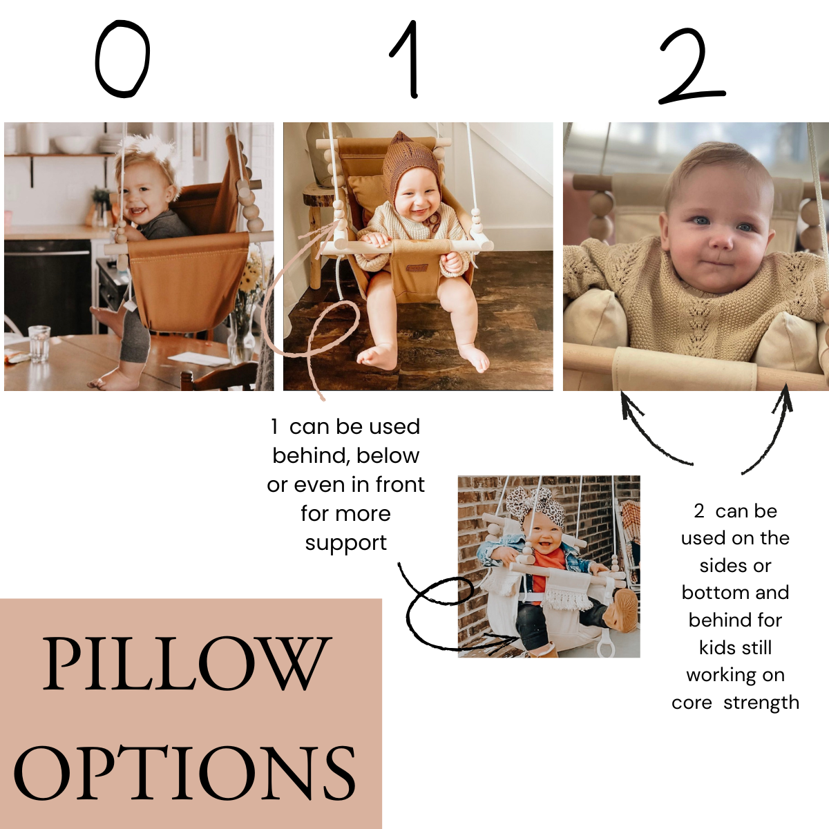 Indoor High Back Baby & Toddler Swing-Gray