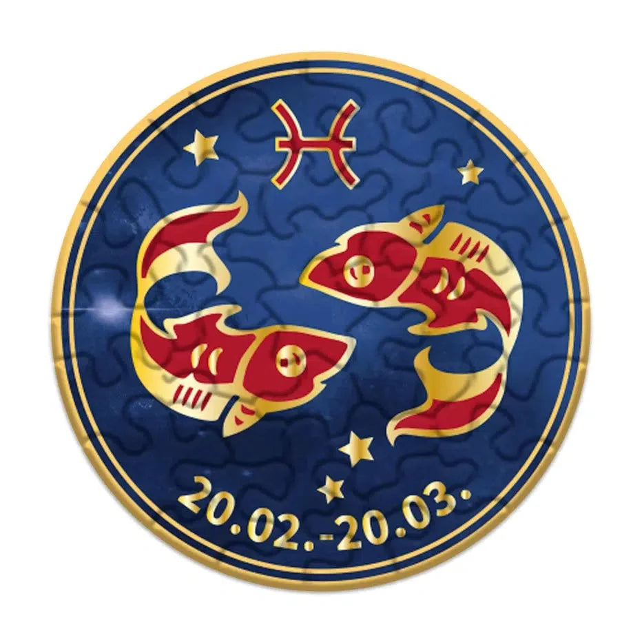 Pisces Zodiac 33 Piece Mini Matchbox Jigsaw Puzzle Curiosi