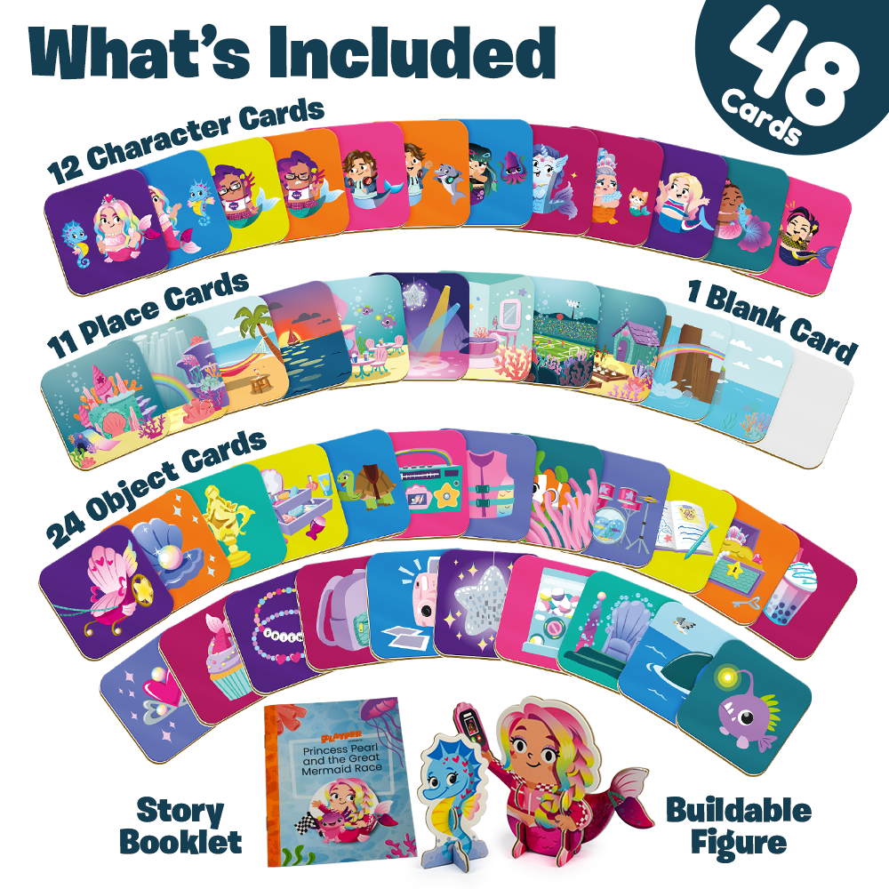 Story Starters: Create a Story Cards for Kids - Mermaid Pearl Edition