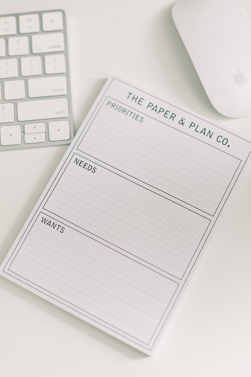 Priorities, Needs & Wants Pad