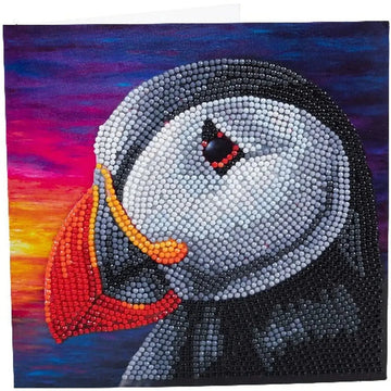 Puffin Sunset Crystal Art Card Kit Craft Buddy