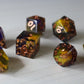 Purple And Gold Handmade Resin DND Dice Set