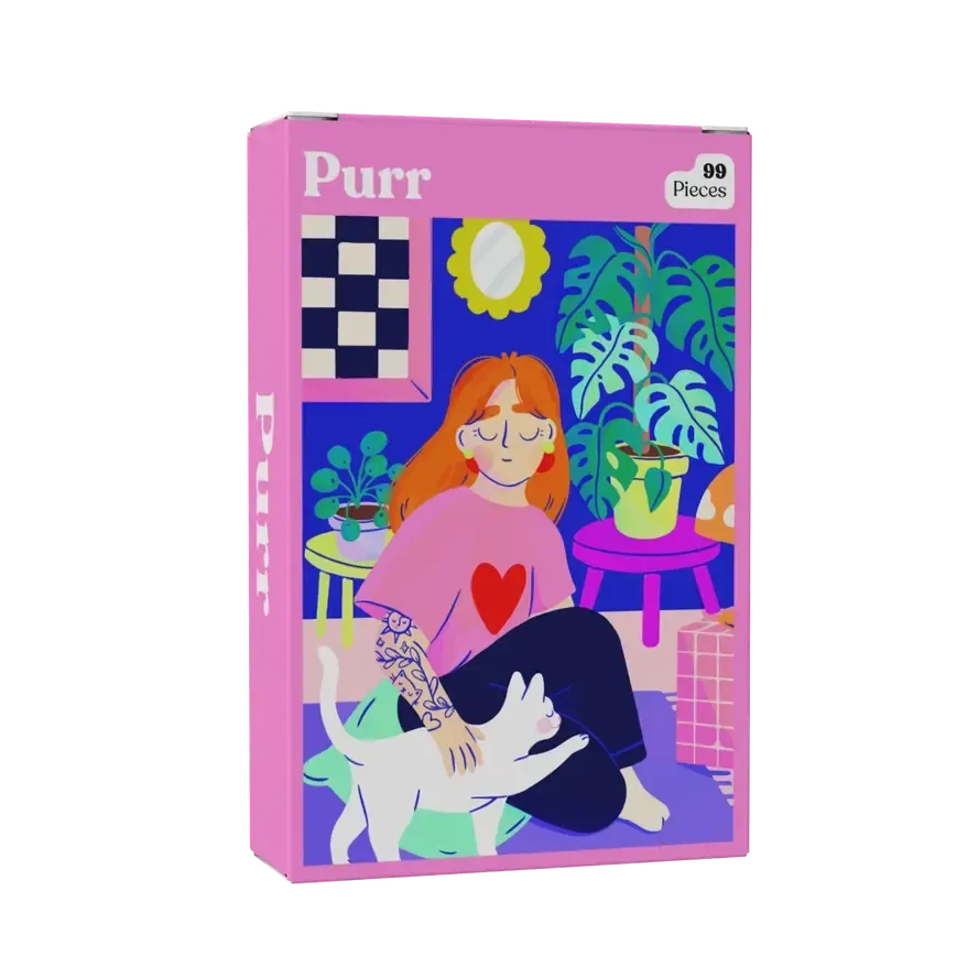 Purr 99 Piece Mini Jigsaw Puzzle Puzzledly