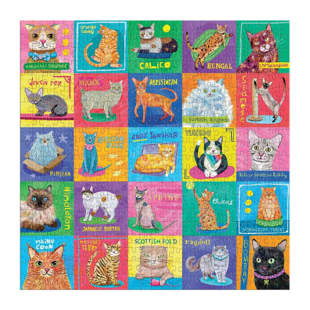 Purr-fect Portraits 500 Piece Jigsaw Puzzle Mudpuppy