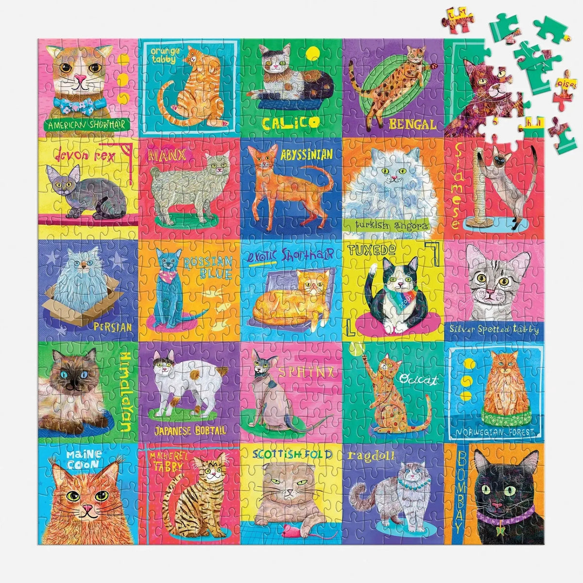 Purr-fect Portraits 500 Piece Jigsaw Puzzle Mudpuppy