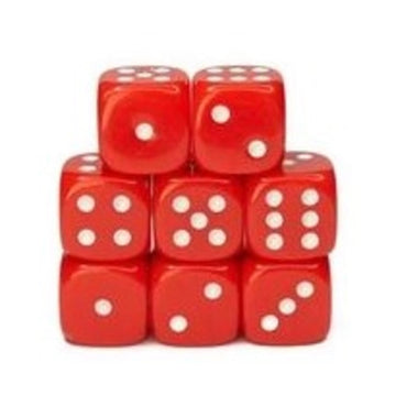 Role 4 Initiative D6 18Mm Opaque Red W/White (12)