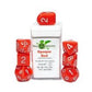 Role 4 Initiative R4I Dice w/ Arch'd4: Opaque - Red w/ White (7)