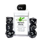 Role 4 Initiative R4I Dice w/ Arch'd4: Opaque - Black w/ White (7)
