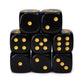 Role 4 Initiative D6 18Mm Opaque Black W/Yellow (12)