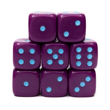 Role 4 Initiative d6 18mm Opaque Dark Purple w/Light Blue (12)