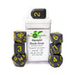 Role 4 Initiative R4I Dice w/ Arch'd4: Opaque - Dark Gray w/ Yellow (7)