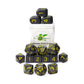 Role 4 Initiative Poly Set - Opaque Dark Gray W/Yellow And Arch'D4 (15)