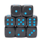 Role 4 Initiative d6 18mm Opaque Dark Gray w/Light Blue (12)