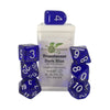 Role 4 Initiative Polyhedral Dice - Translucent Dark Blue W/White And Arch'D4 (7)