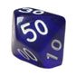 Role 4 Initiative R4I Dice W/ Arch'D4: Translucent - Dark Blue W/ White (15)