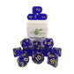 Role 4 Initiative Polyhedral Dice - Translucent Dark Blue W/Gold And Arch'D4 (15)