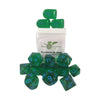 Role 4 Initiative R4I Dice W/ Arch'D4: Translucent - Dark Green W/ Light Blue (15)