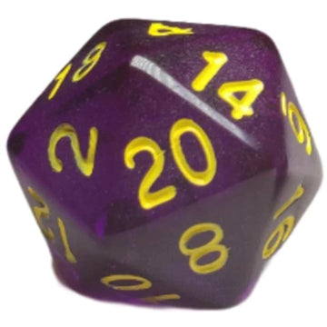 Role 4 Initiative R4I Dice W/ Arch'D4: Translucent - Dark Purple W/ Yellow (7)