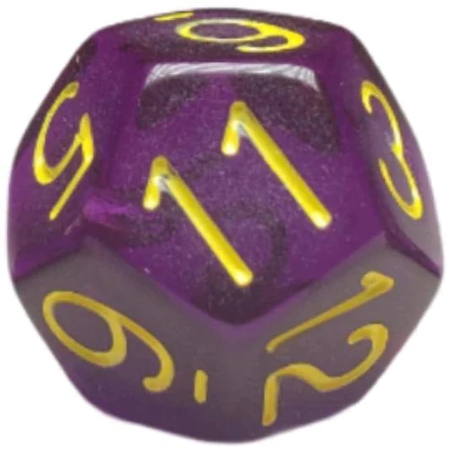 Role 4 Initiative R4I Dice W/ Arch'D4: Translucent - Dark Purple W/ Yellow (7)