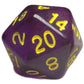 Role 4 Initiative R4I Dice W/ Arch'D4: Translucent - Dark Purple W/ Yellow (15)