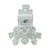 Role 4 Initiative Polyhedral Dice - Translucent Clear W/White, Arch'D4 (15)