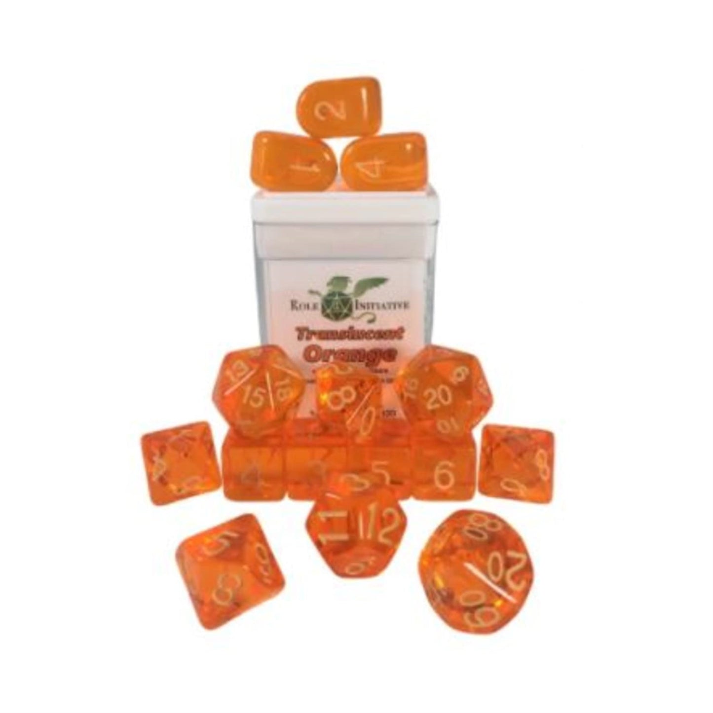 R4I Dice W/Arch'D4: Translucent - Orange W/Light Orange (15)