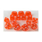 R4I Dice W/Arch'D4: Translucent - Blood Orange W/White (15)