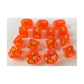 R4I Dice W/Arch'D4: Translucent - Blood Orange W/Yellow (15)