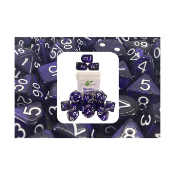 Role 4 Initiative Poly Set Marble Purple W/White And Arch'D4 (15)