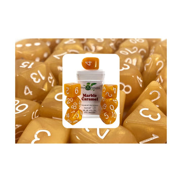 R4I Dice W/Arch'D4: Marble - Caramel (7)
