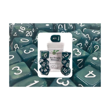Role 4 Initiative Poly Set Sea Dragon Shimmer W/Arch'D4, White Ink (7)