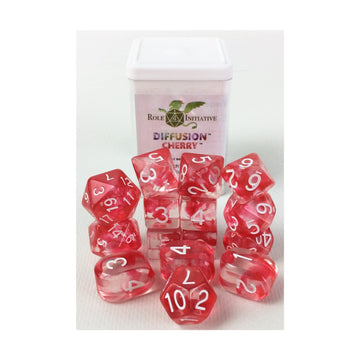 Role 4 Initiative R4I Dice W/ Arch'D4: Diffusion - Cherry (15)