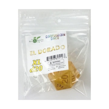 Role 4 Initiative R4I Dice: XL d20 Diffusion - El Dorado w/ Metallic Gold (1)