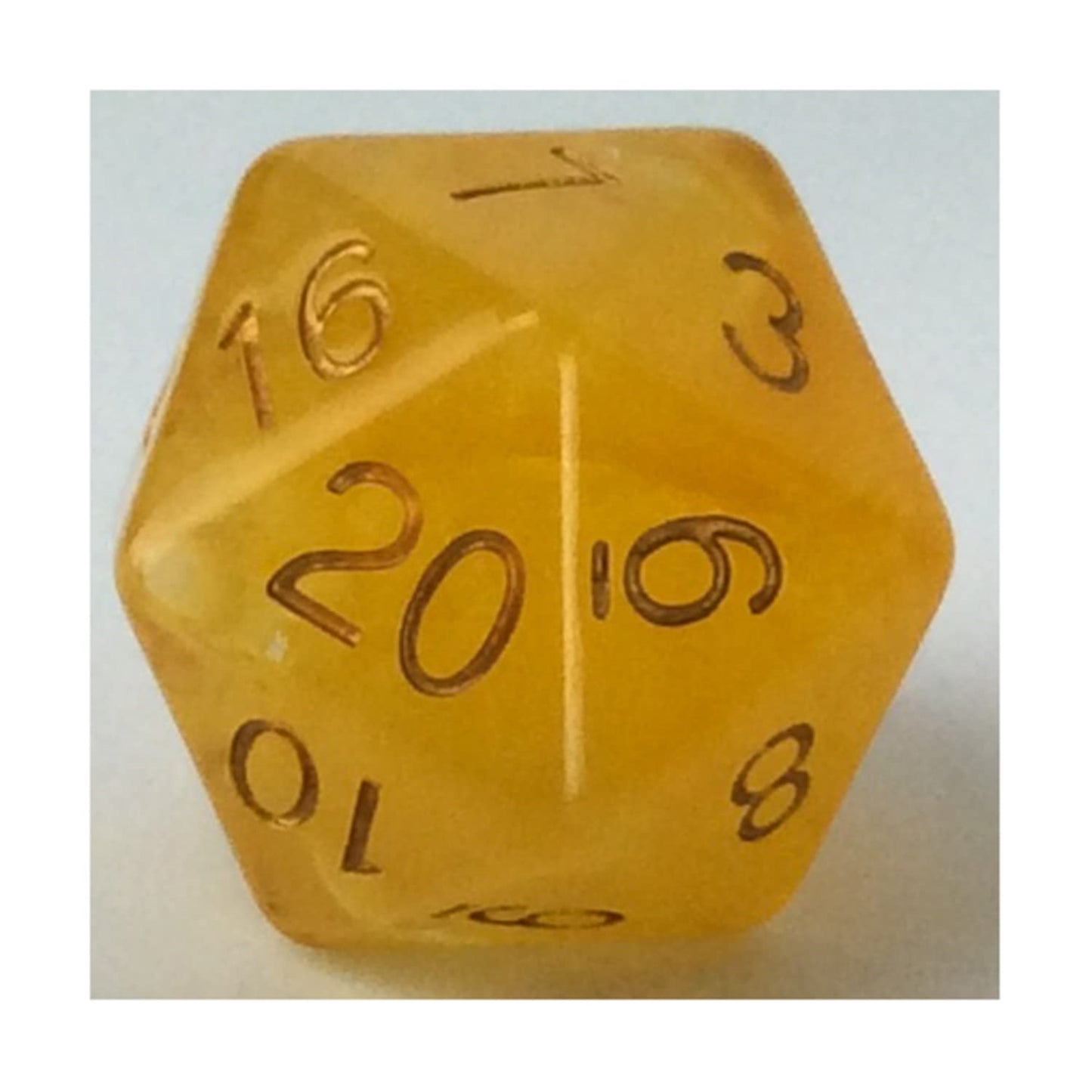 Role 4 Initiative R4I Dice: XL d20 Diffusion - El Dorado w/ Metallic Gold (1)