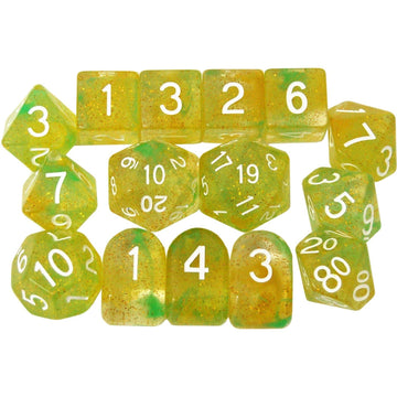 R4I Dice W/Arch'D4: Diffusion - Dragon'S Hoard W/White (15)