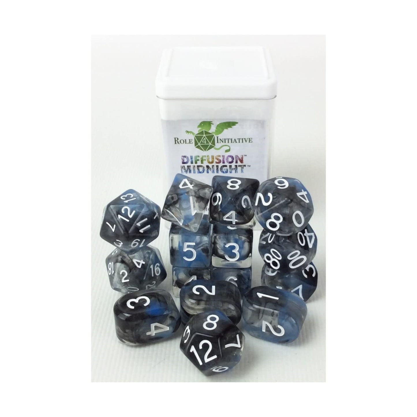 Role 4 Initiative R4I Dice W/Arch'D4: Diffusion - Midnight (15)