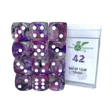 Role 4 Initiative D6 18Mm 42 W/White (12)