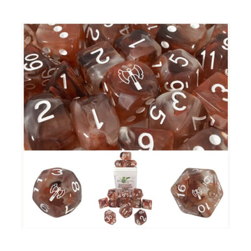 Role 4 Initiative Diffusion Poly Set - Barbarian Rage W/Class Symbol (15)