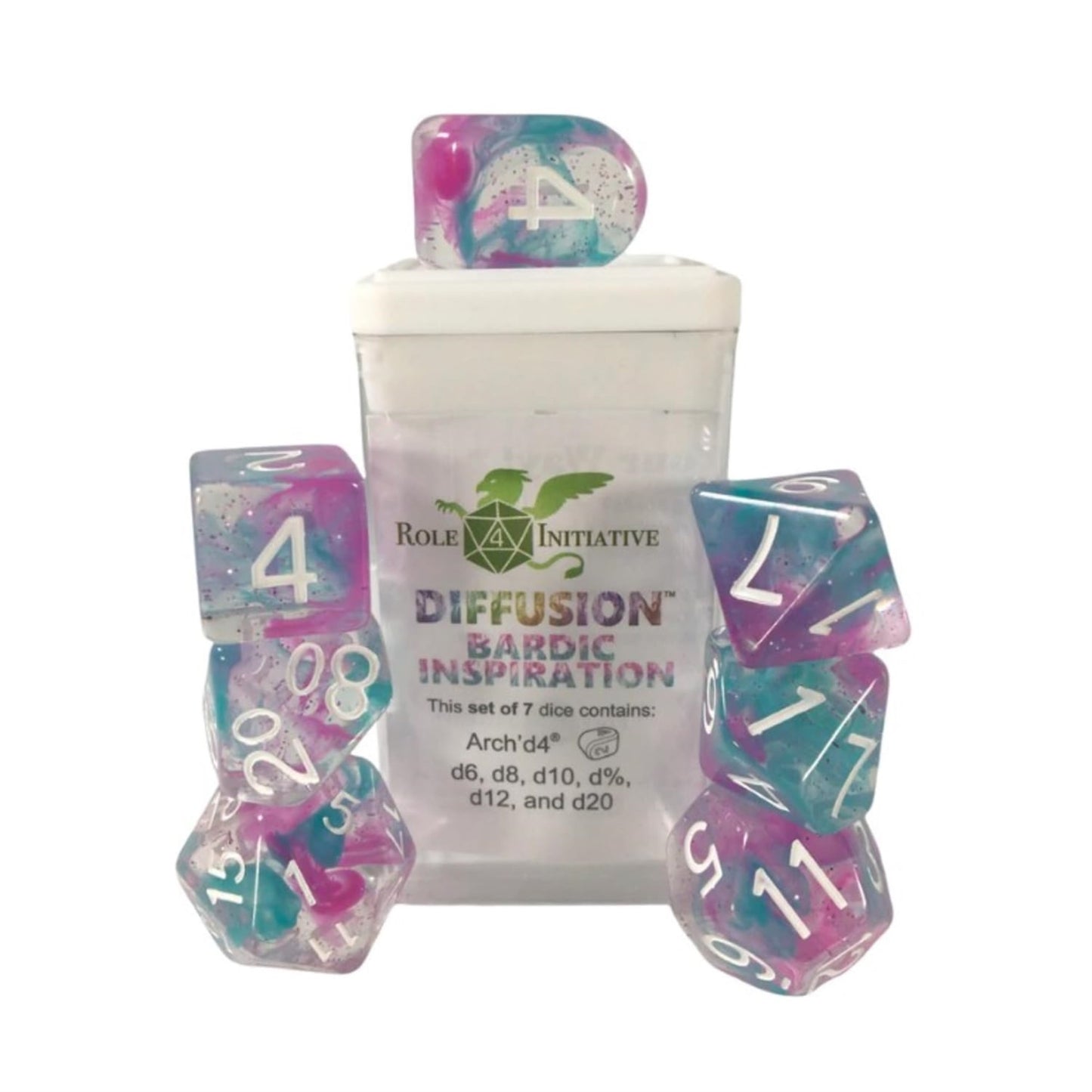 Diffusion Poly Set - Bardic Inspiration W/Numbers (7)