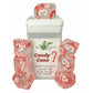 Happy Holi-Dice: Diffusion Candy Cane - Set Of 7 Game Dice W/ Arch'D4 And Symbols