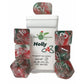 Happy Holi-Dice: Diffusion Holly - Set Of 7 Game Dice W/ Arch'D4 And Symbols