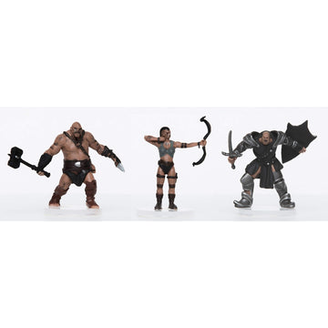 Role 4 Initiative Characters Of Adventure - Orcs Group Archer, Paladin, Battlemaster For D&D Or Pathfinder