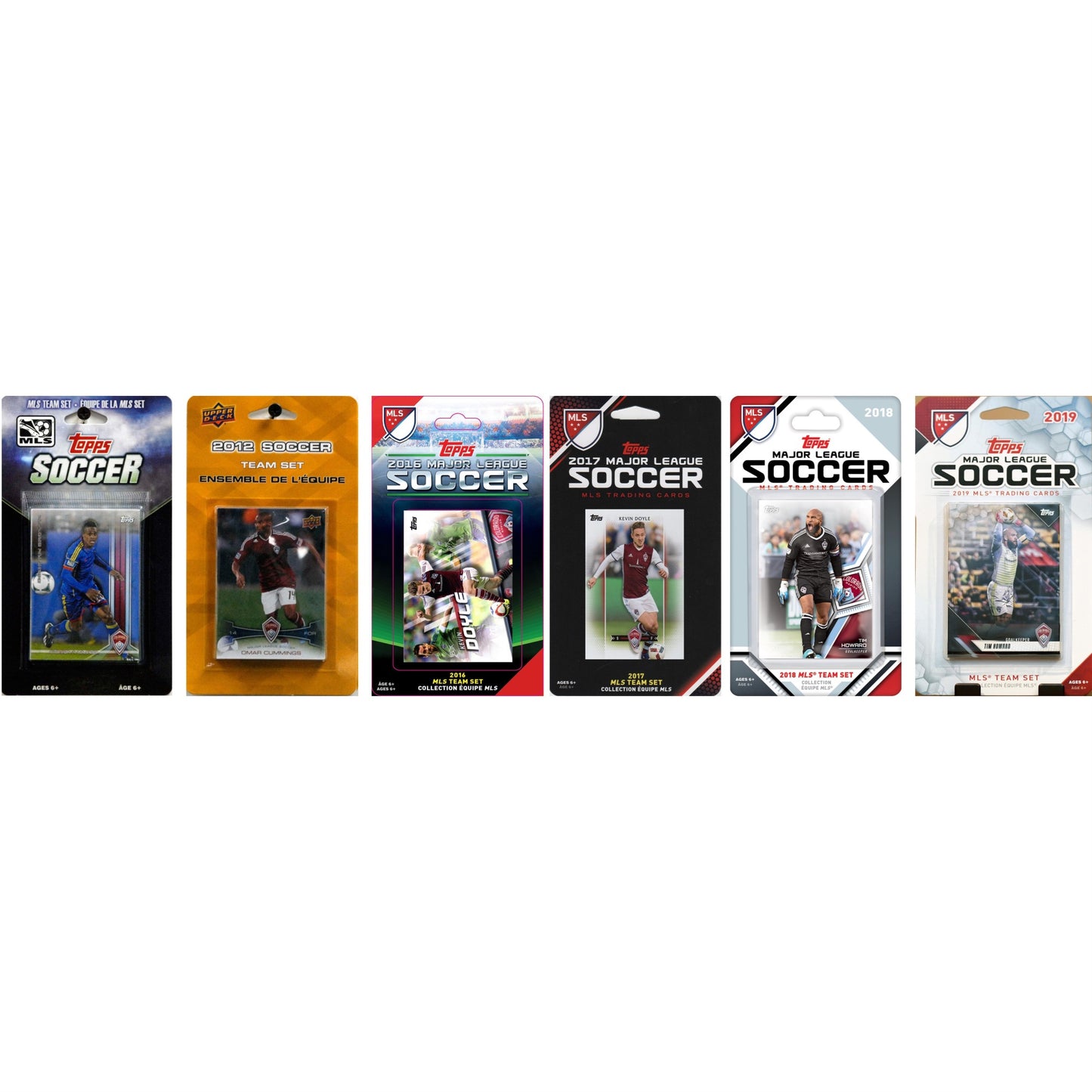 Mls Colorado Rapids 6 Different Licensed Trading Card Team Sets