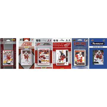 Nhl Detroit Red Wings 6 Different Licensed Trading Card Team Sets