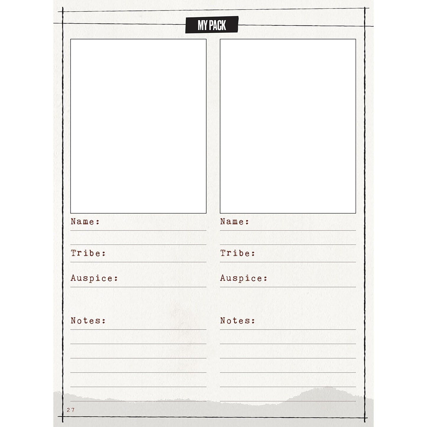 Renegade Game Studios: Werewolf - The Apocalypse 5Th Edition Roleplaying Game Expanded Character Sheet Journal - Rpg Book, Sessi