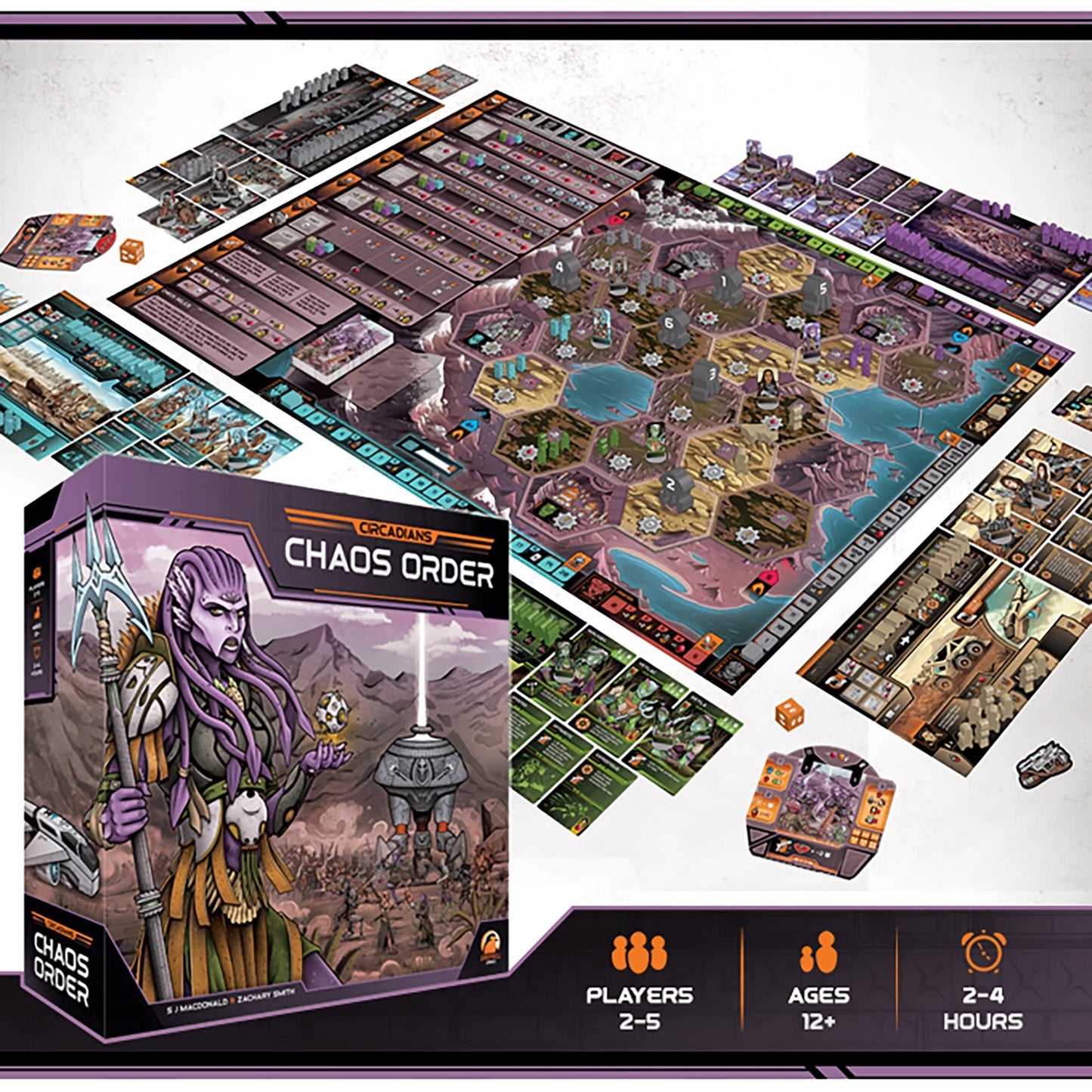 Renegade Game Studios Circadians: Chaos Order - Strategy Boardgame, Ages 14+, 2-5 Players, 120-240 Min