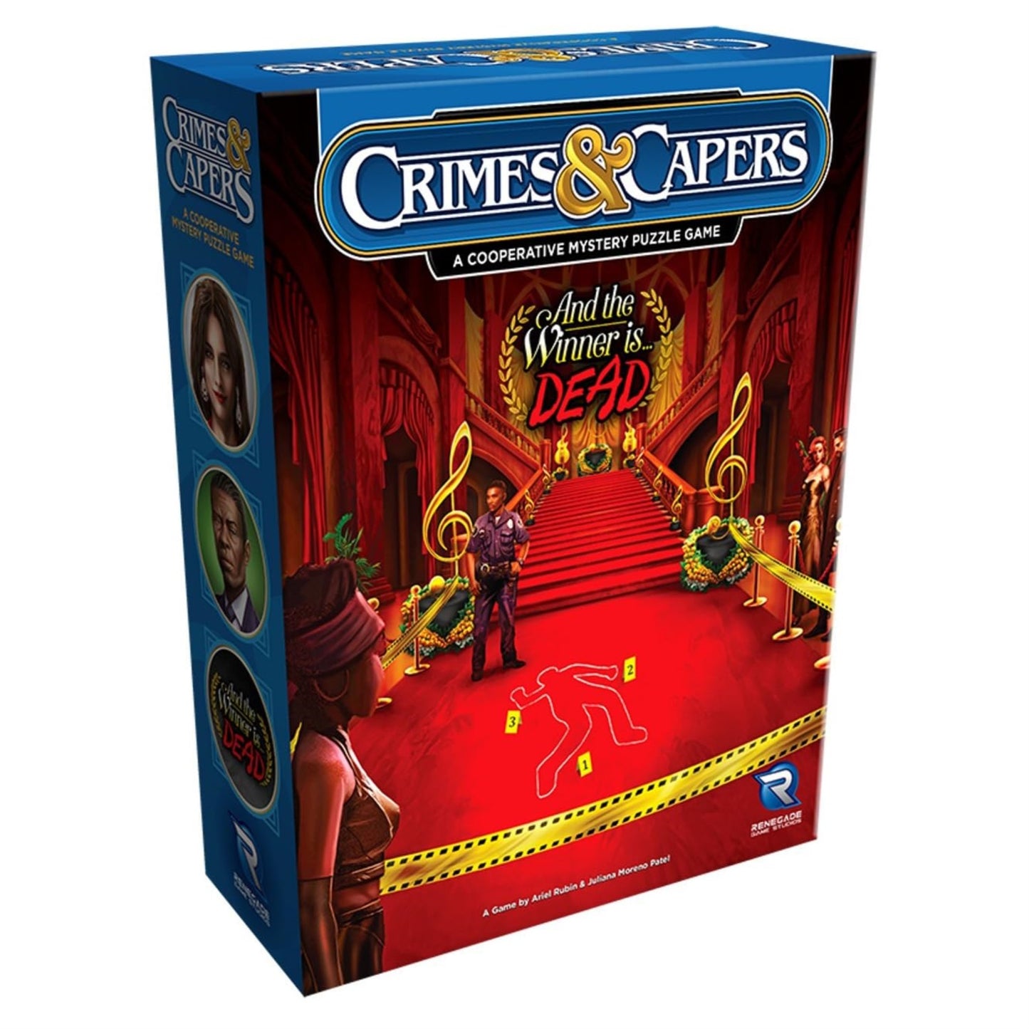 Renegade Game Studios Crimes & Capers And The Winner Is. Dead, 4-6 Players, Ages 14+,Playing Time 90 Minutes