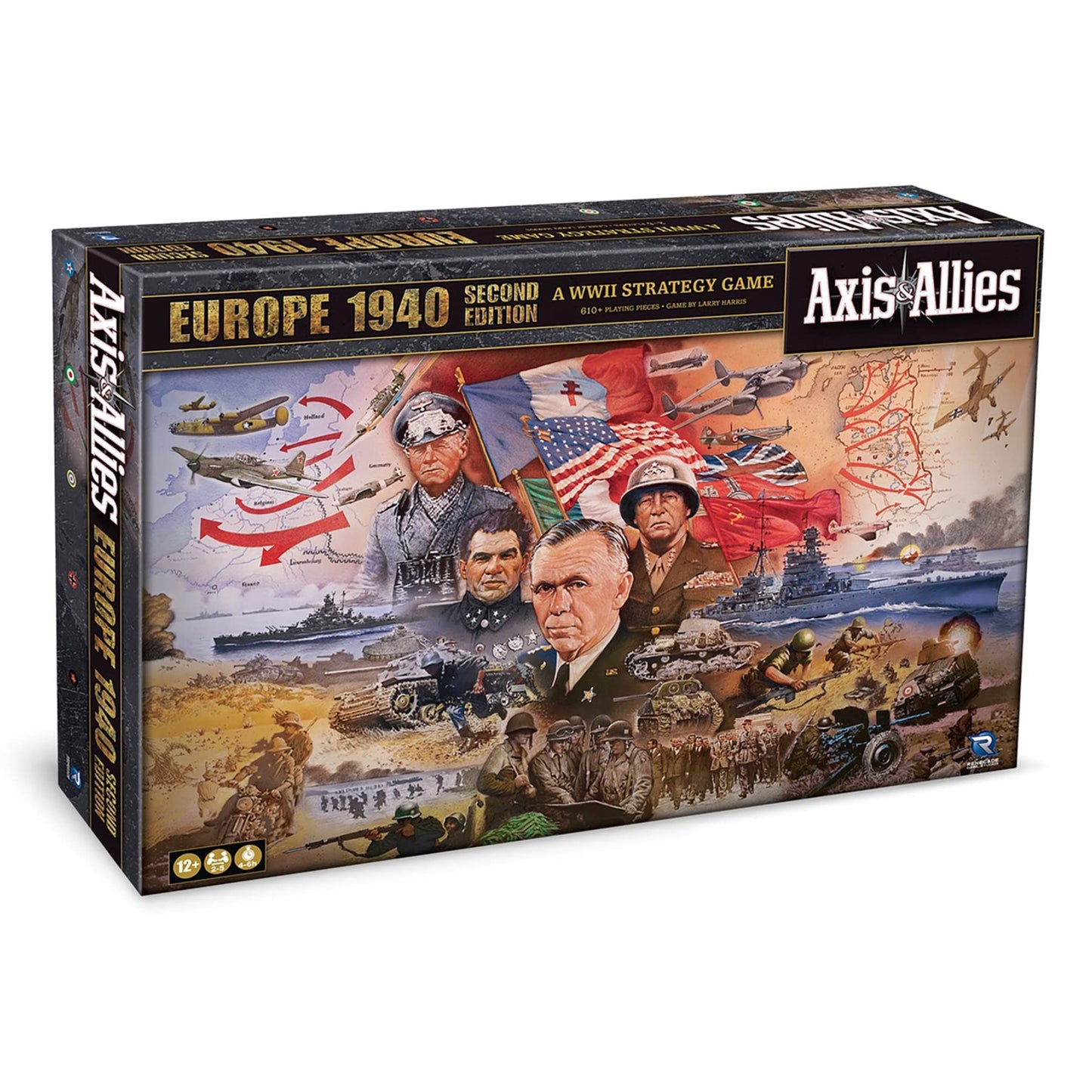 Renegade Game Studios Axis & Allies: 1940 Europe Second Edition -Wwii War Miniatures Strategy Board Game, Renegade, Age 12+, 2-5 Players, 6Hr
